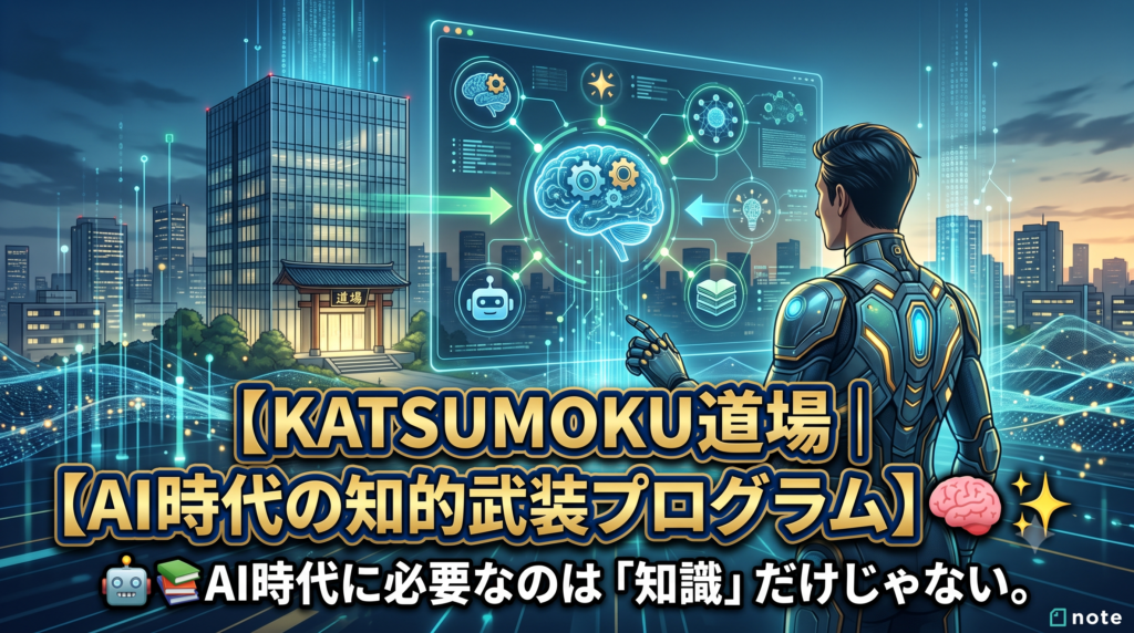 KATSUMOKU道場 AI時代の知的武装プログラム